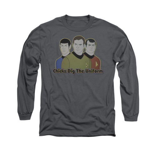 Image for Star Trek Long Sleeve Shirt - Chicks Dig the Uniform