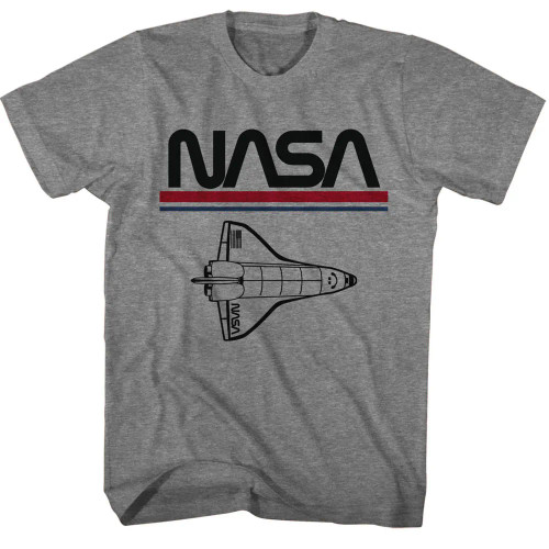 NASA T Shirt - Worm Logo Shuttle