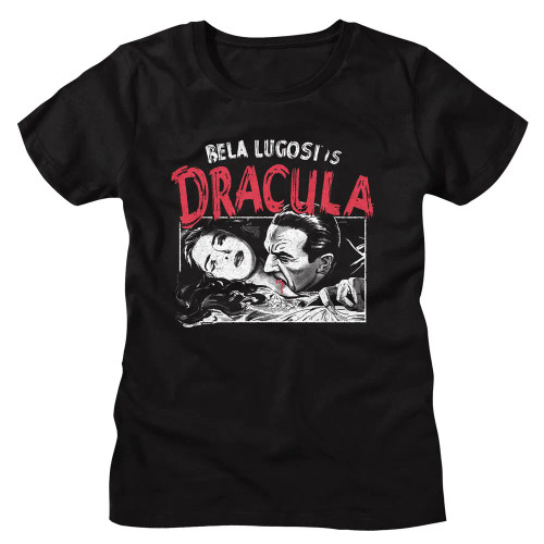 Bela Lugosi Girls (Juniors) T-Shirt - Dracula Feeding