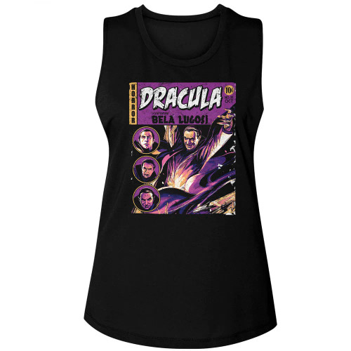 Bela Lugosi Comic Ladies Muscle Tank Top