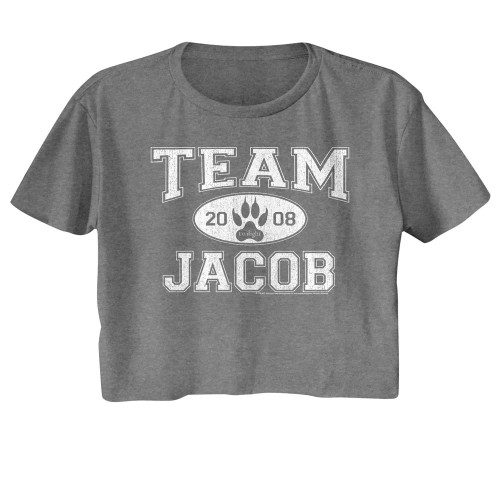 Twilight Team Jacob Ladies Short Sleeve Crop Top