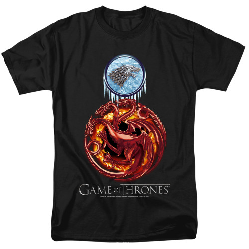 Game of Thrones T-Shirt - Combined Targaryn and Stark