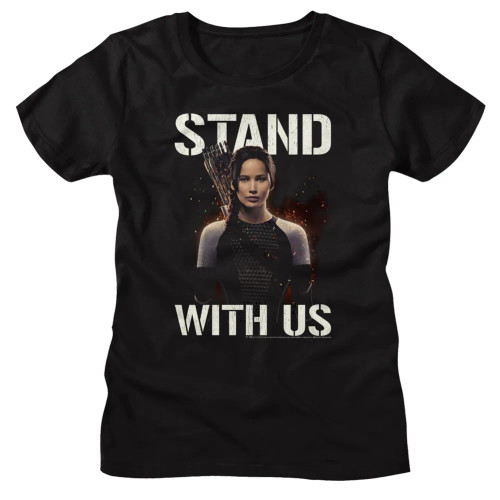 The Hunger Games Girls (Juniors) T-Shirt - Stand With Us Katniss