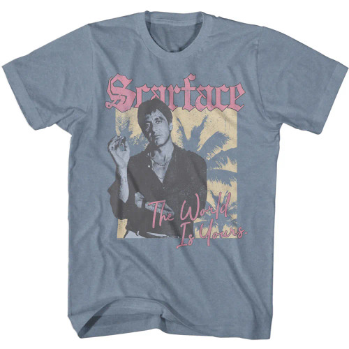 Scarface T-Shirt - Indigo The World is Yours