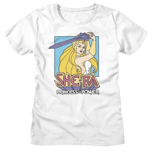 She Ra: Princess of Power Girls (Juniors) T-Shirt - Pastel Sword