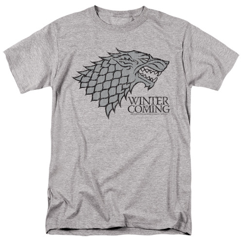 Game of Thrones T-Shirt - Stark Winter is Coming on Grey