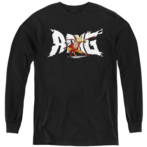 Avatar The Last Airbender Youth Long Sleeve T-Shirt - Aang and Momo