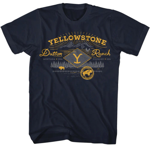 Yellowstone T-Shirt - Mountain Range