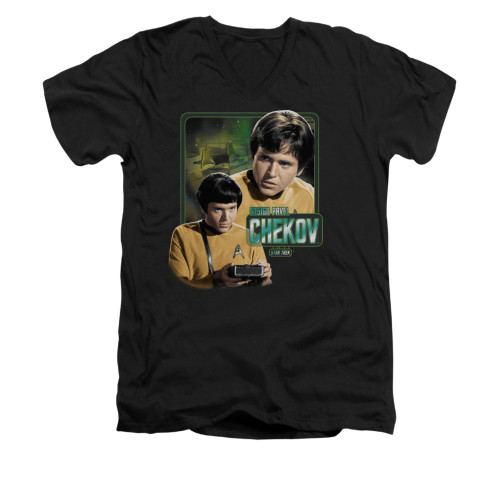 Image for Star Trek V Neck T-Shirt - Ensign Checkov