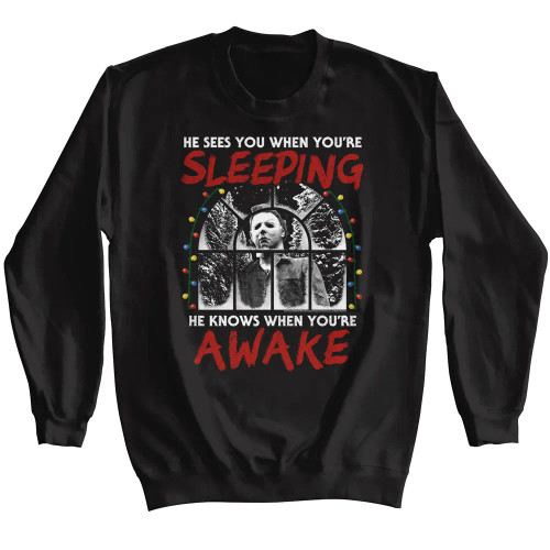 Halloween Long Sleeve Sweatshirts - Sees You When Youre Sleeping