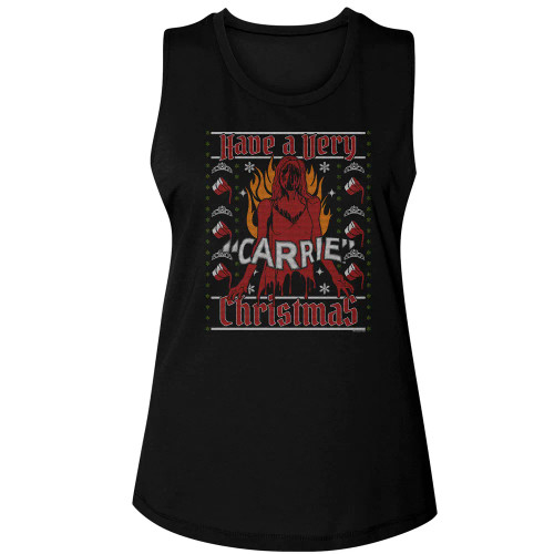 Carrie A Very Carrie Christmas Ladies Muscle Tank Top
