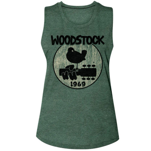 Woodstock Big Logo Ladies Muscle Tank Top