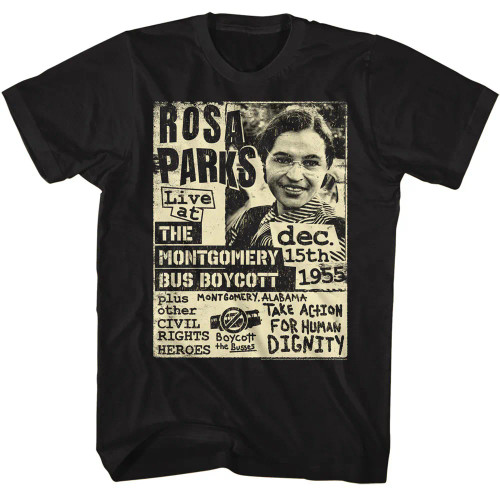 Rosa Parks T Shirt - Boycott Flyer