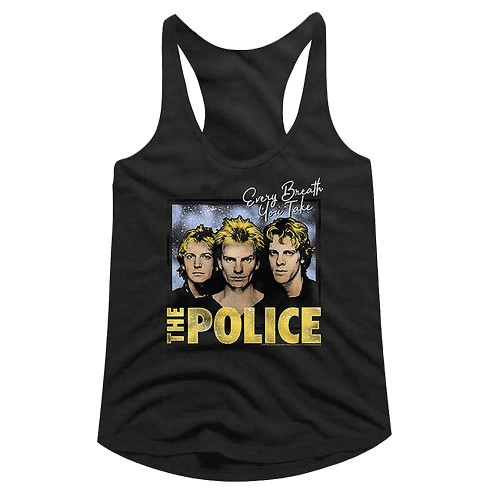 The Police Every Breath You Take Racerback Juniors Tank Top