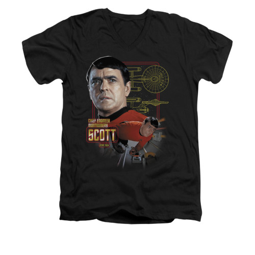 Image for Star Trek V Neck T-Shirt - Chief Engineer Scott