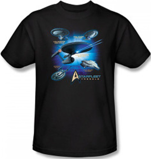 Star Trek T-Shirt - Starfleet Vessels - ON SALE