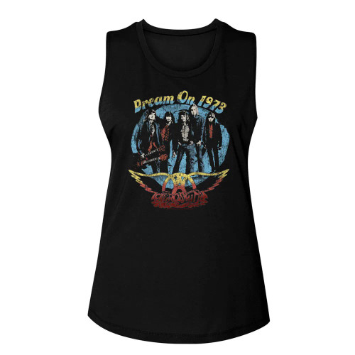 Aerosmith Dream On Ladies Muscle Tank Top