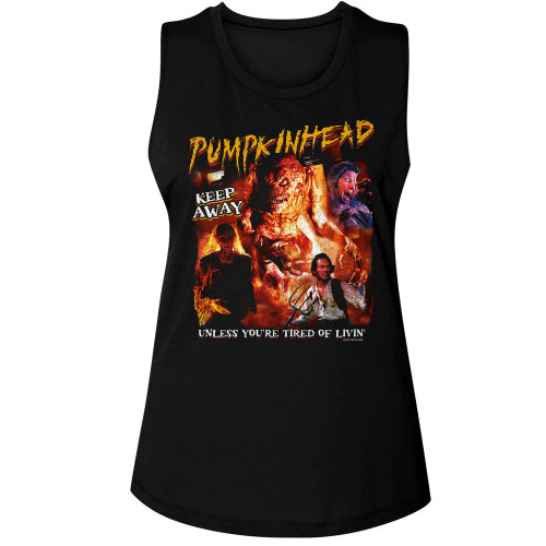 Pumpkinhead Collage Ladies Muscle Tank Top