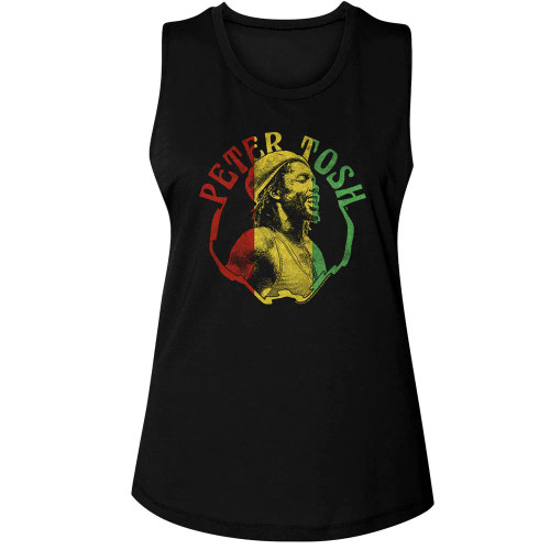 Peter Tosh Rasta Colors Ladies Muscle Tank Top