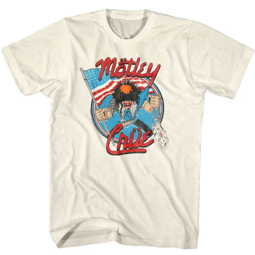 Motley Crue T-Shirt - Allister With US Flag