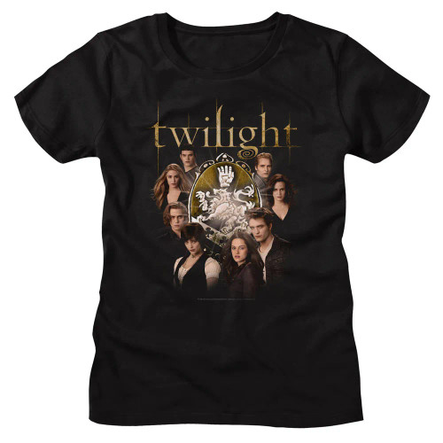 Twilight IV Girls (Juniors) T-Shirt - Cullen Family With Crest