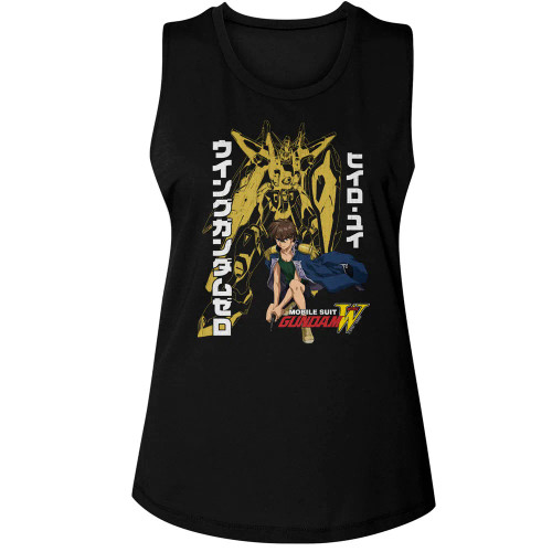 Mobile Suit Gundam Heero Yuy and Wing Gundam Zero Ladies Muscle Tank Top