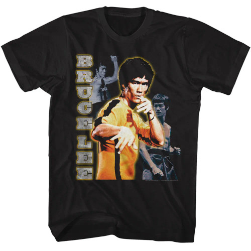 Bruce Lee T-Shirt - Multi Photo Vertical Text