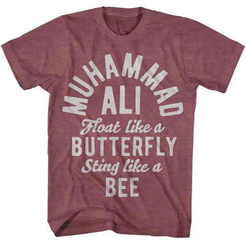 Muhammad Ali T-Shirt - Maroon Butterfly Bee