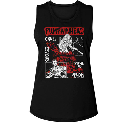 Pumpkinhead Panels Ladies Muscle Tank Top