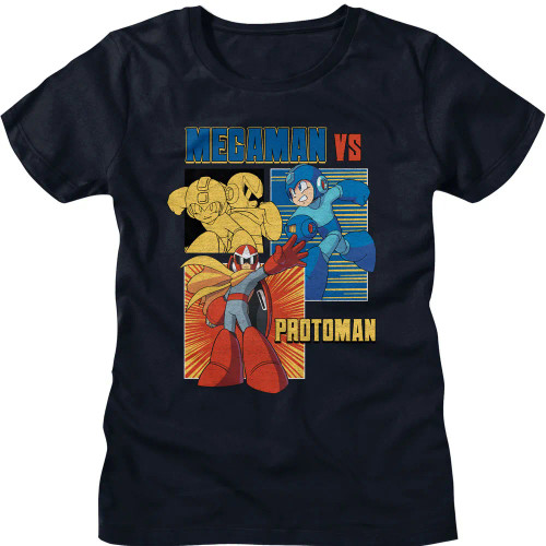 Mega Man Girls (Juniors) T-Shirt - Vs Protoman