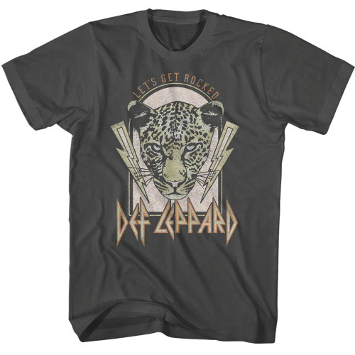 Def Leppard T-Shirt - Lightning Bolts Lets Get Rocked