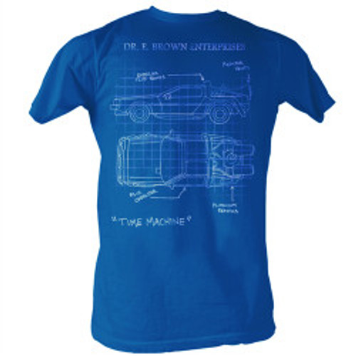 Back to the Future Time Machine Schematic T-Shirt - ON SALE
