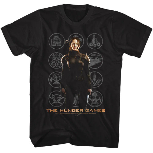 The Hunger Games T-Shirt - Katniss With Districts