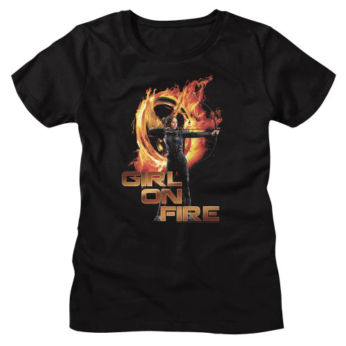 The Hunger Games Girls (Juniors) T-Shirt - Girl on Fire