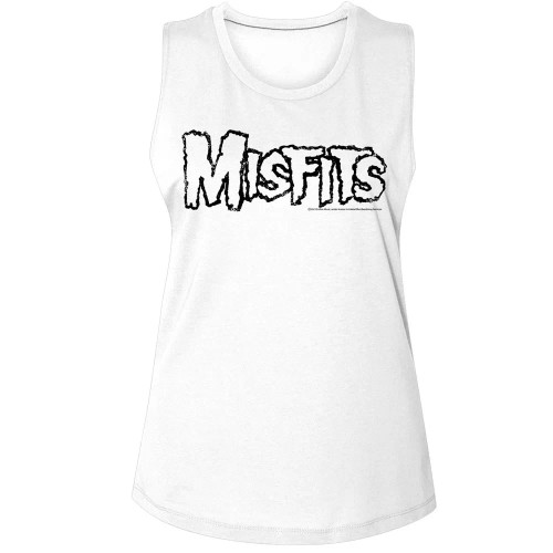 The Misfits Logo Outline Ladies Muscle Tank Top