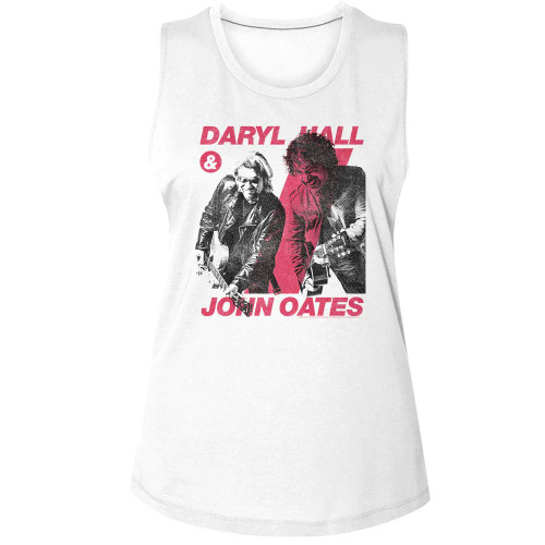 Hall & Oates Rockin Out Ladies Muscle Tank Top