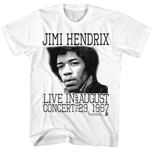 Jimi Hendrix T-Shirt - White Live in Concert