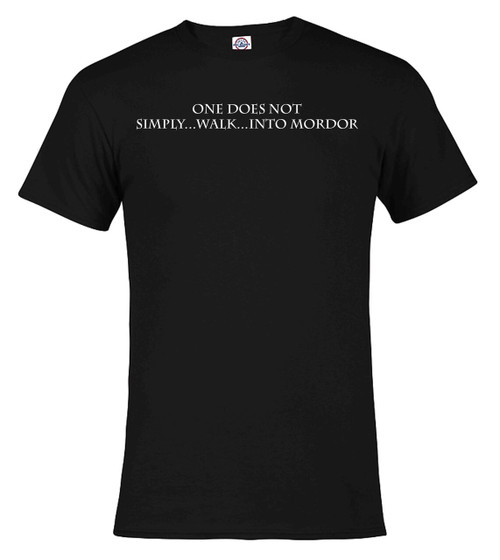 Black image for One Does Not Simply Walk Fantasy T-Shirt