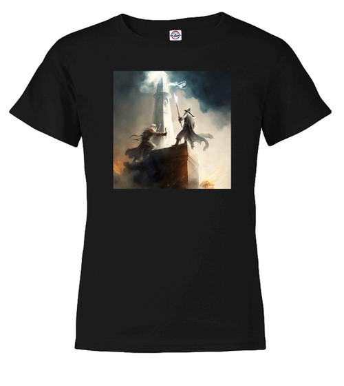 Black image for Wizard Battle Fantasy Youth/Toddler T-Shirt