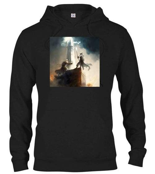 Black image for Wizard Battle Fantasy Hoodie