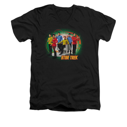 Image for Star Trek V Neck T-Shirt - Enterprises Finest