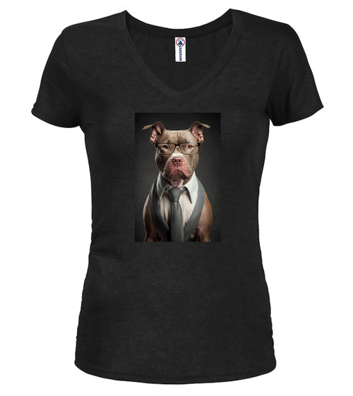 Black image for  Boss Bulldog Juniors V-Neck T-Shirt
