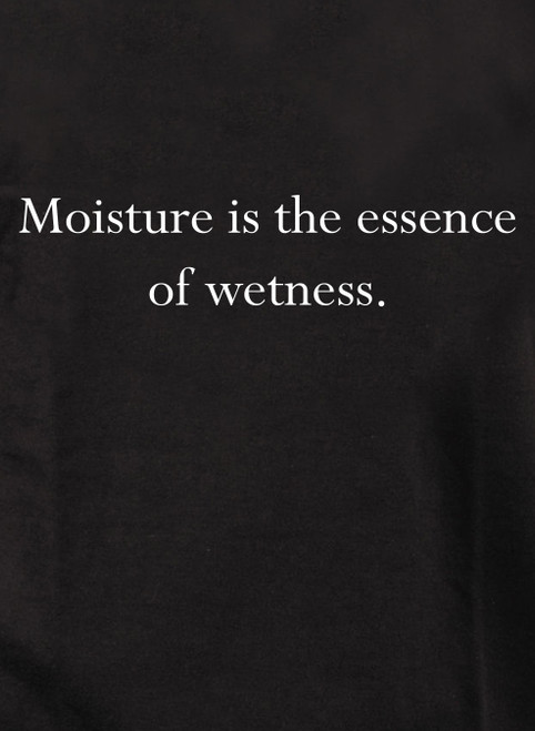 Closeup image for Moisture is the essence of wetness Juniors V-Neck T-Shirt