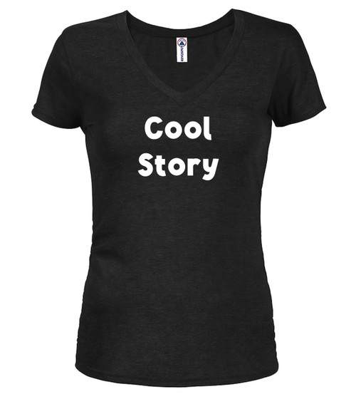 Black image for Cool Story Juniors V-Neck T-Shirt