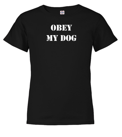 Black image for Obey My Dog Youth/Toddler T-Shirt