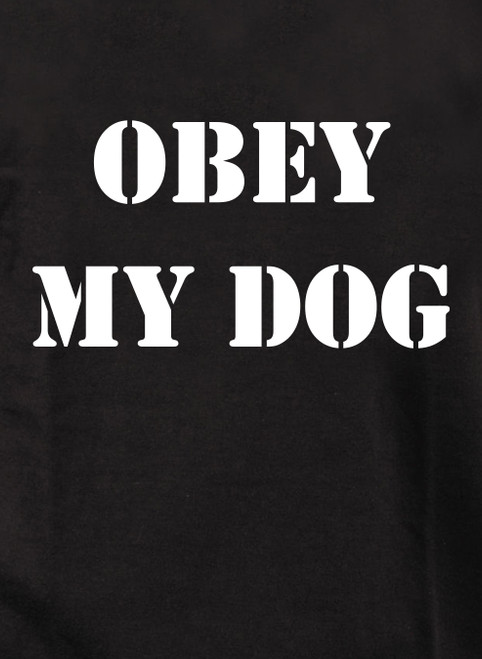 Closeup image for Obey My Dog Juniors V-Neck T-Shirt