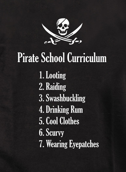 Closeup image for Pirate School Curriculum T-Shirt