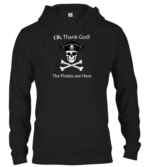 Black image for The Pirates are Here Hoodie