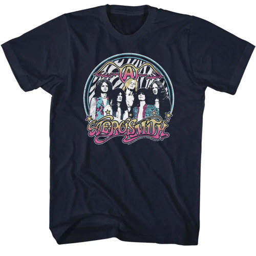 Aerosmith T-Shirt - Gaudy Zebra Group Photo
