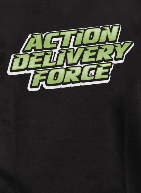 Closeup image for Action Delivery Force Juniors V-Neck T-Shirt